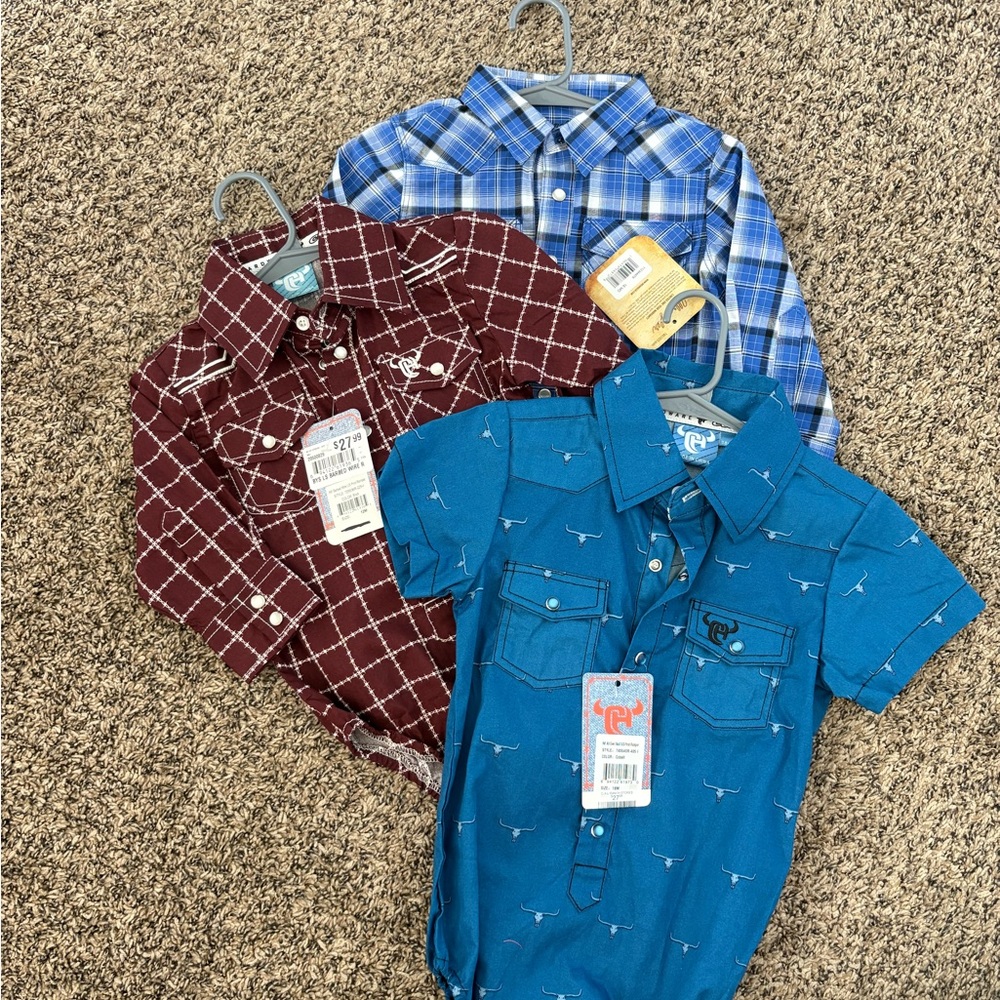 Western boys body suits lot of 3 brand new with tags